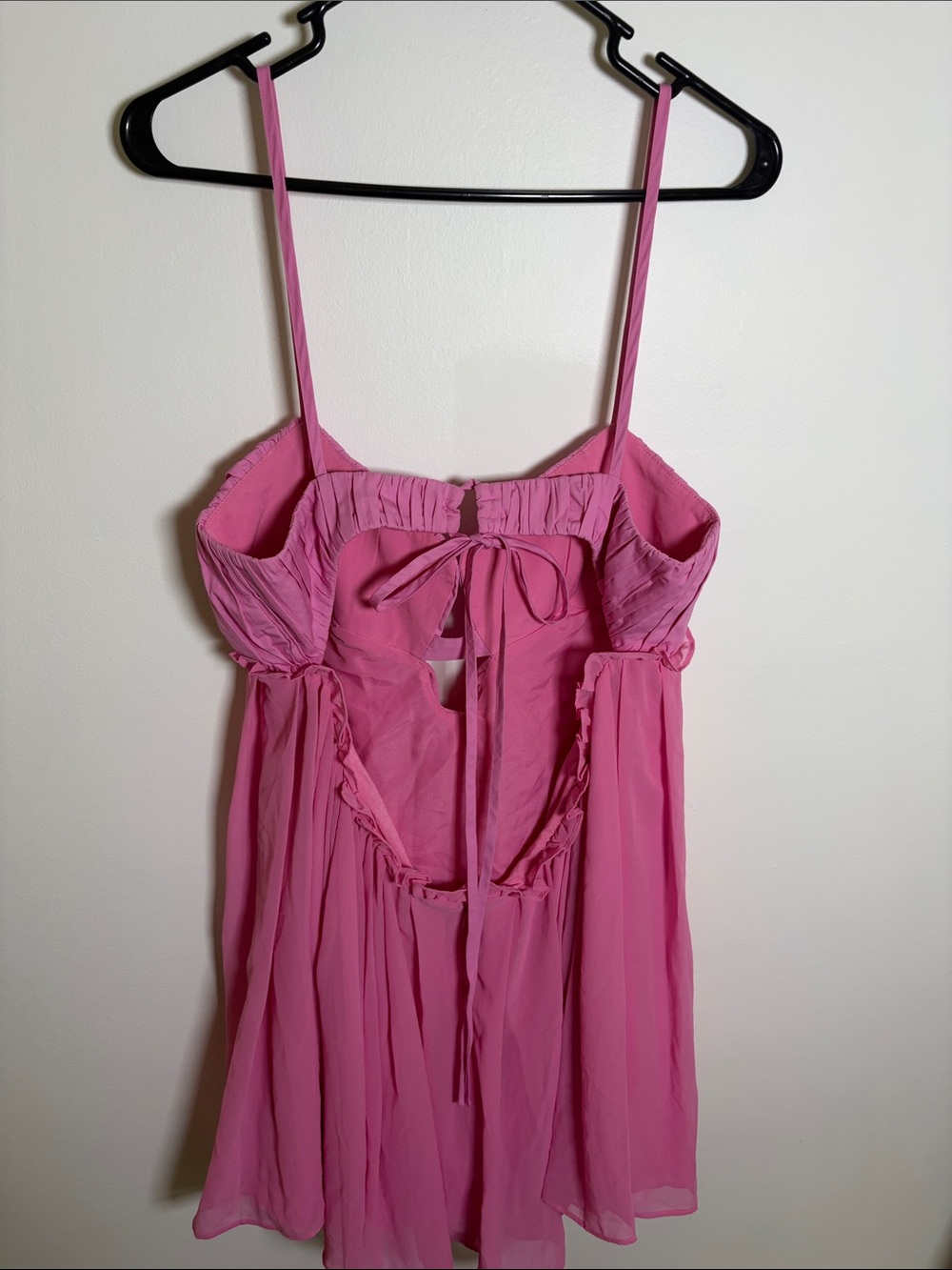 ASOS DRESS Pink Spaghetti Strap Chiffon Dress - Picture 5 of 11